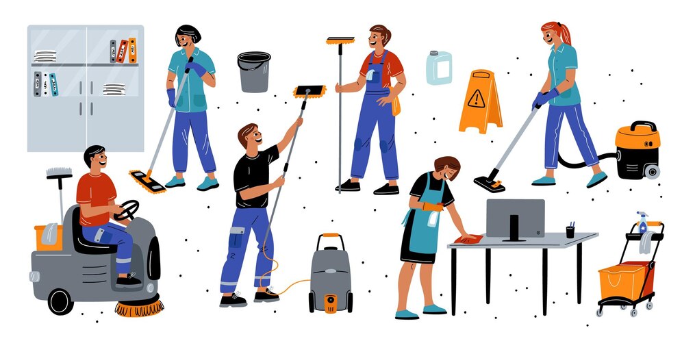 cleaning-service-funny-professional-workers-clean-office-cleaner-character-with-equipment-people-mopping-vacuuming-isolated-housekeeping-specialists-cleanup-staff-uniform-garish-vector-set_533410-5096